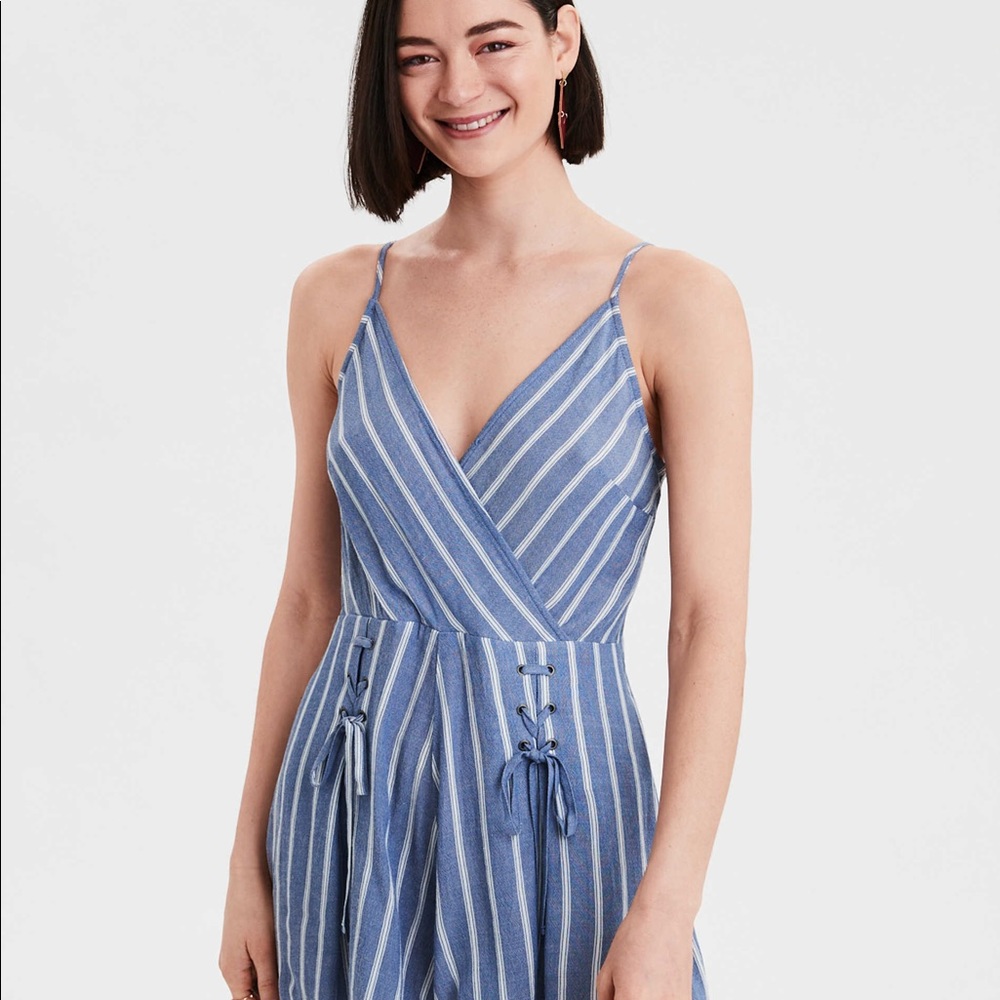 AE blue romper! Size 6!
